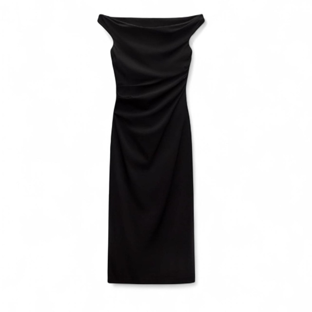 Zara Off-the-Shoulder Midi Dress